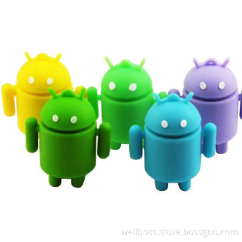 Robot Cartoon-shaped USB Flash Drive with Plug-and-play Function, Factory Price, Can Print Logo